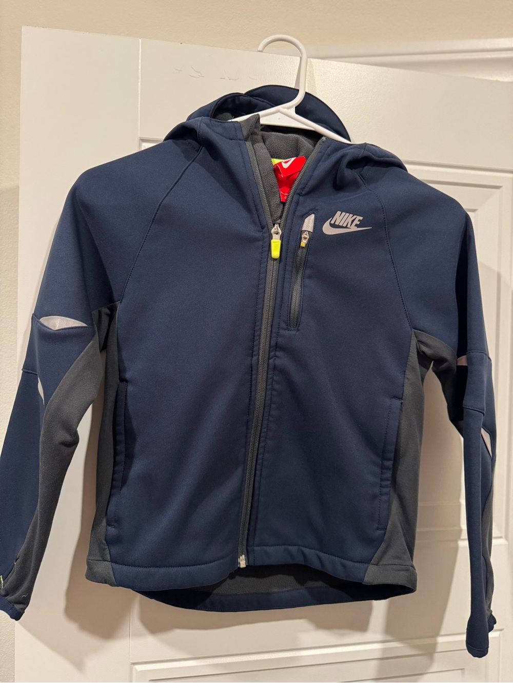 Nike Navy and Gray Hooded Softshell Jacket